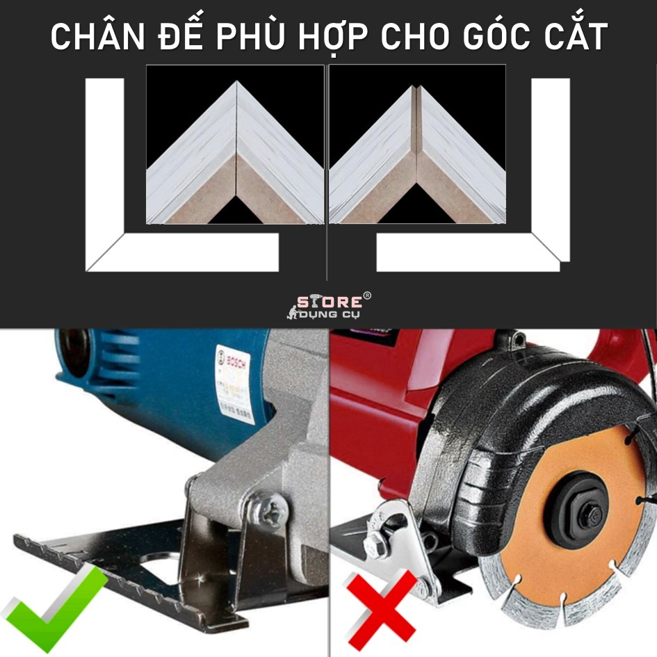 Đế máy cắt gạch tạo góc 45 độ - Gá líp cạnh gạch - Chân đế mài mòi cắt gạch men - Máy Vát Góc 45 Độ Chính Xác Cao