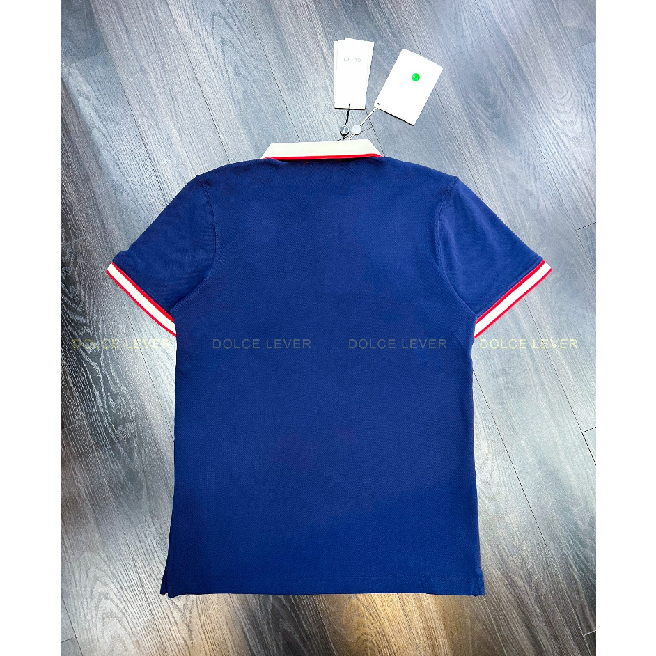 Áo polo GUCCI hoạ tiết classic hàng SC chất vải dày dặn chữ in đẹp hàng Nhập khẩu Full box