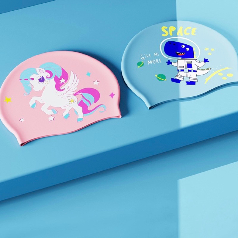 Nón bơi silicon chống thấm nước cho bé, mũ bơi trẻ em chuyên dụng.