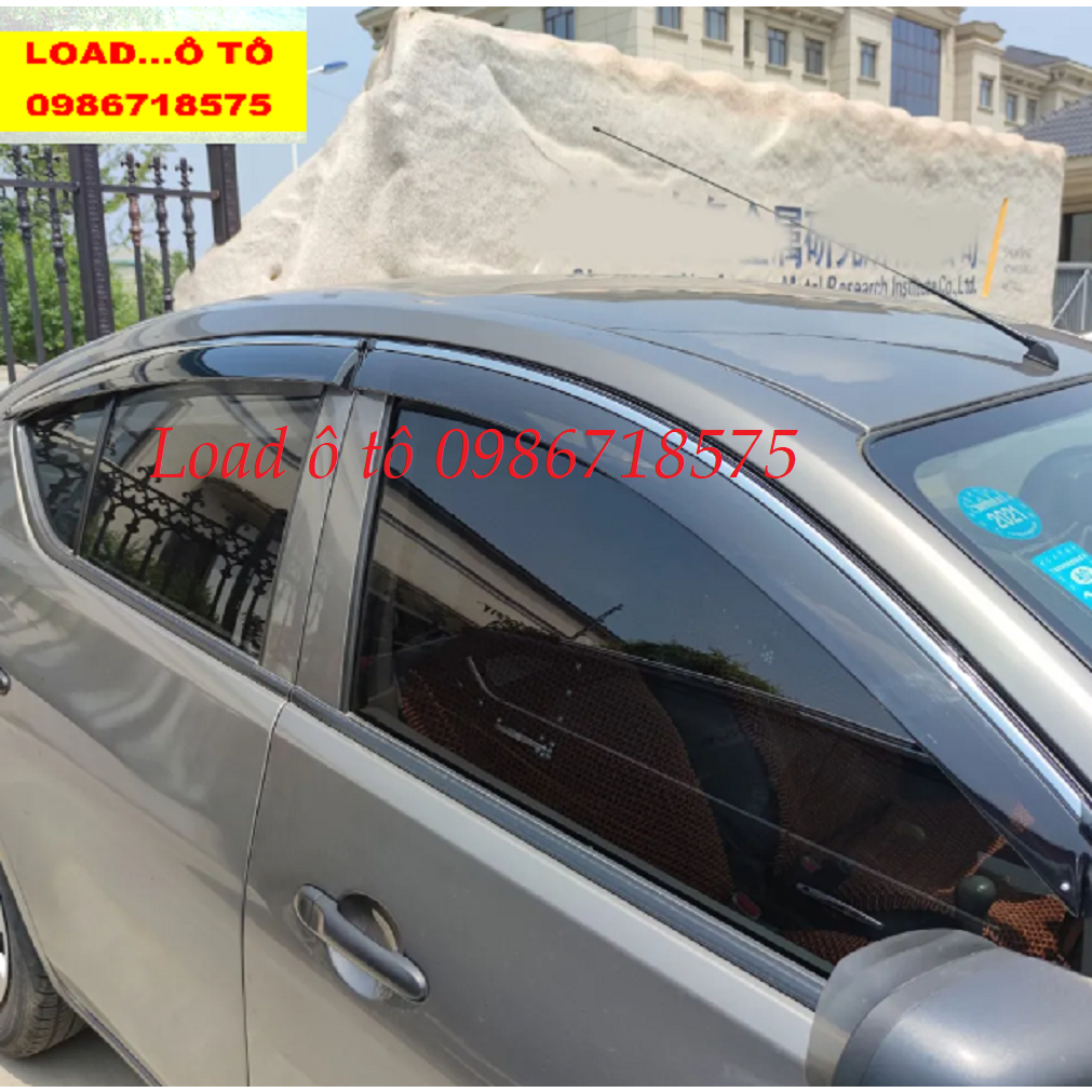 Vè Che Mưa Xe Nissan Sunny đời 2013-2023 Mẫu Chỉ Mạ Crom Sáng Bóng Cao Cấp, Bộ 4 Thanh Vè