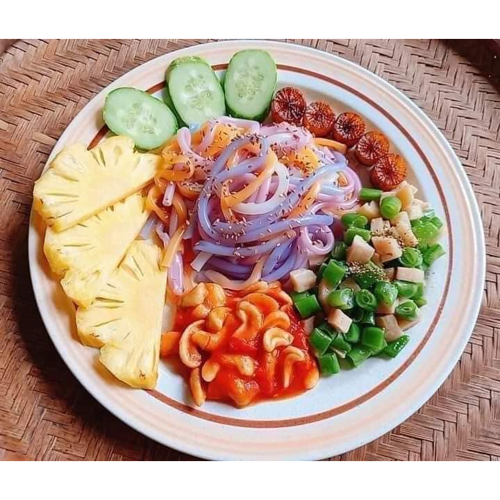 Bánh canh ống rau củ hữu cơ Eatclean cho người ăn kiêng, ăn chay gói 500gr