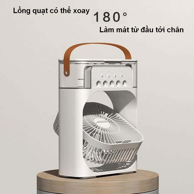 Quạt điều hòa hơi nước mini để bàn có chế độ phun sương điều chỉnh gió 3 chế độ làm mát và tạo độ ẩm cho không khí | BigBuy360 - bigbuy360.vn