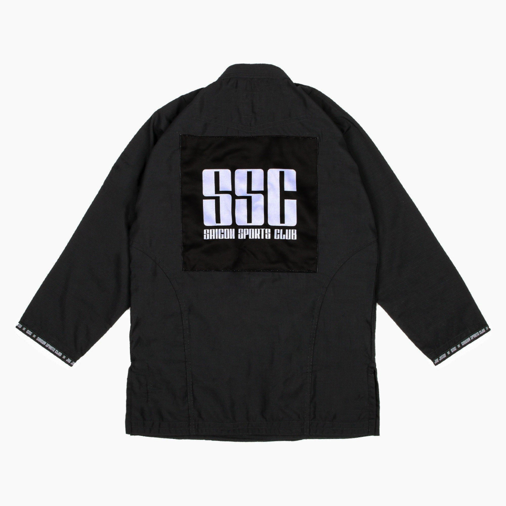 Combo áo và quần tập Jin Jitsu logo SSC Training GI - Màu đen - Chất liệu cao cấp, độ bền cao - Hàng chính hãng