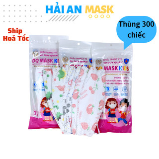 Khẩu trang cho bé Kf94 Hải An Mask Thùng 300 Cái 4 Lớp Form Từ 4 Đến 10 Tuổi