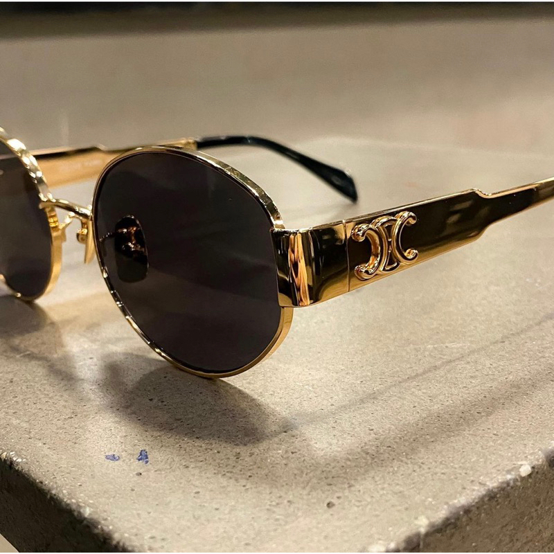 Kính râm kim loại oval Lisa ,kính mát Lisa tròng Uv400