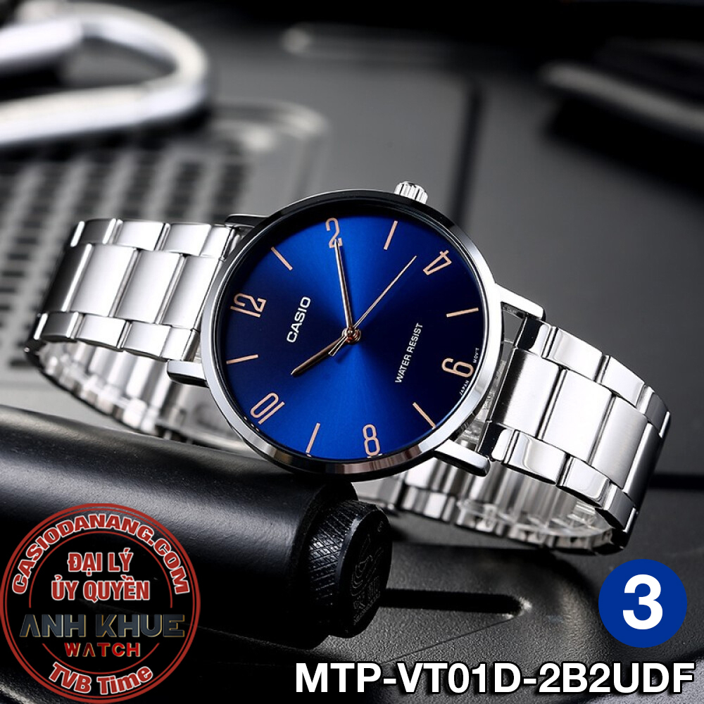 Đồng hồ nam dây kim loại Casio chính hãng Anh Khuê MTP-VT01 Series
