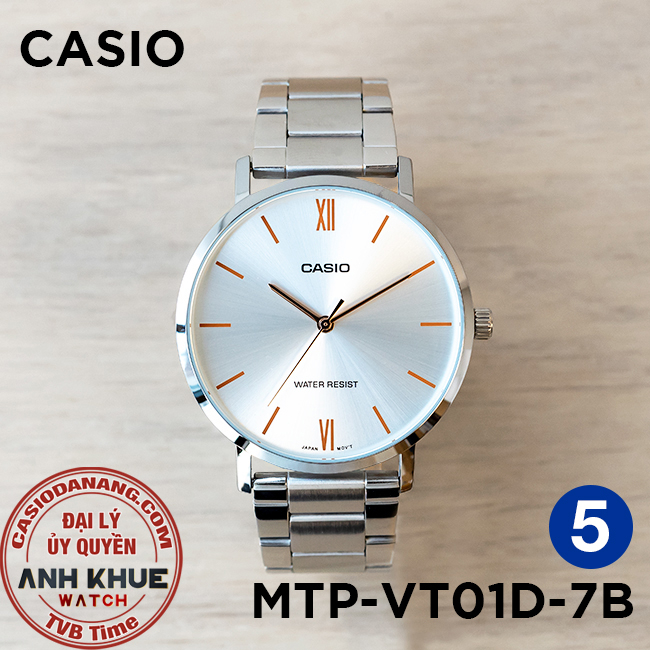 Đồng hồ nam dây kim loại Casio chính hãng Anh Khuê MTP-VT01 Series
