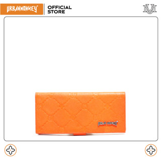 Ví Dài Da URBAN MONKEY LOLIPOP Màu Cam Họa Tiết Logo In Dập