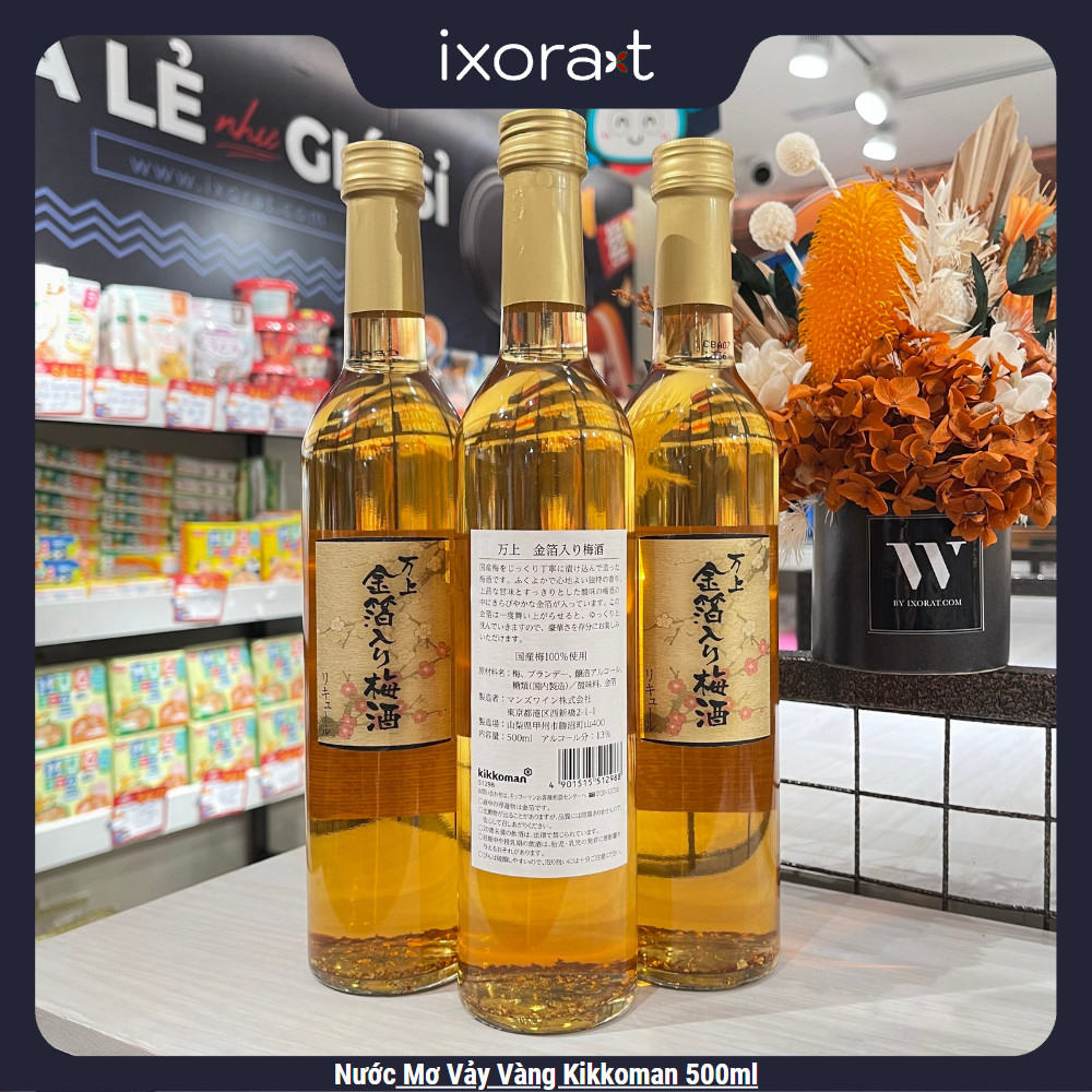 Nước mơ vảy vàng Kikkoman 500ml hàng nội địa Nhật Bản