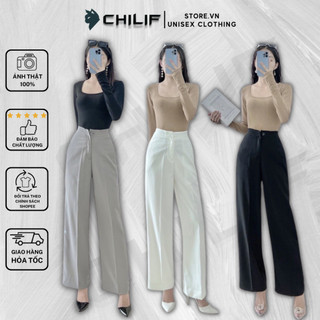 Quần Tây ống rộng suông nữ(chất tuyết mưa lên form xịn mịn đẹp tôn dáng dễ mặc cho tất cả chị em, ảnh thật 100% )