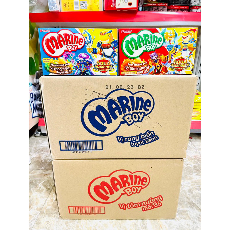 Thùng 20 hộp bánh cá Marine Boy Orion hộp 35g