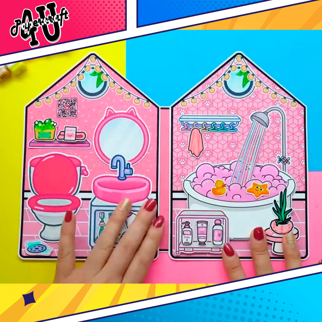 ĐỒ CHƠI NGÔI NHÀ BÚP BÊ GIẤY CẮT THỦ CÔNG DIY - TOCA LIFE WORLD -  MẪU TA052