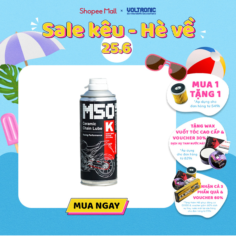 XỊT DƯỠNG SÊN PHỬ SỨ CAO CẤP NHẬP KHẨU ĐỨC VOLTRONIC M50-K CERAMIC CHAIN LUBE (M50 VOLTRONIC) - VOLTRONIC VIETNAM STORE