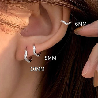 Khuyên tai bông tai dạng khoen tròn đá ziczac 3 size (có bán lẻ 1 chiếc) I 2 GIRLS ACCESSORIES I