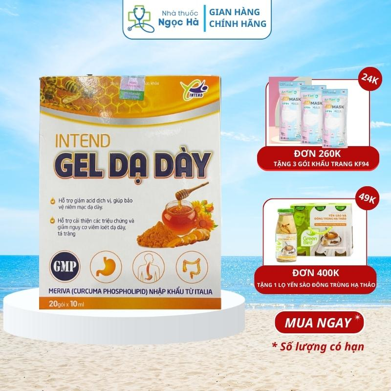 Gel dạ dày Intend gel nghệ hỗ trợ cãi thiện và giảm nguy cơ viêm loét dạ dày tá tràng hộp 20 gói
