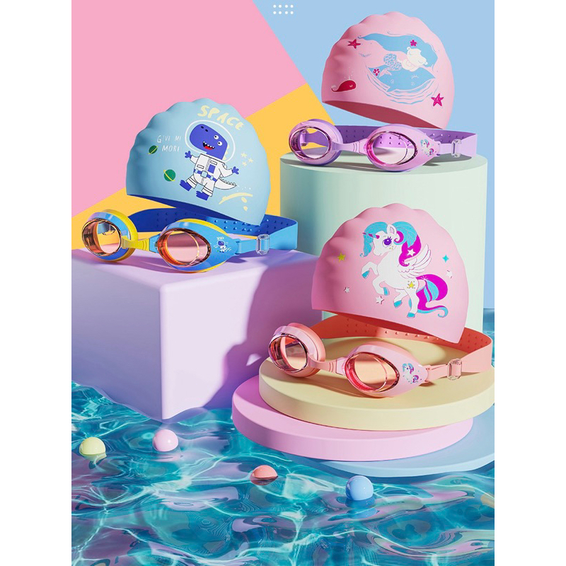 Nón bơi silicon chống thấm nước cho bé, mũ bơi trẻ em chuyên dụng.