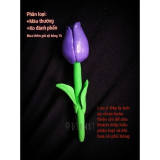Hoa tulip MINI handmade bằng đất sét NHẸ (đọc kĩ mô tả) [lẻ1bông]