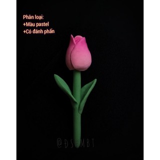 Hoa tulip MINI handmade bằng đất sét NHẸ (đọc kĩ mô tả) [lẻ1bông]