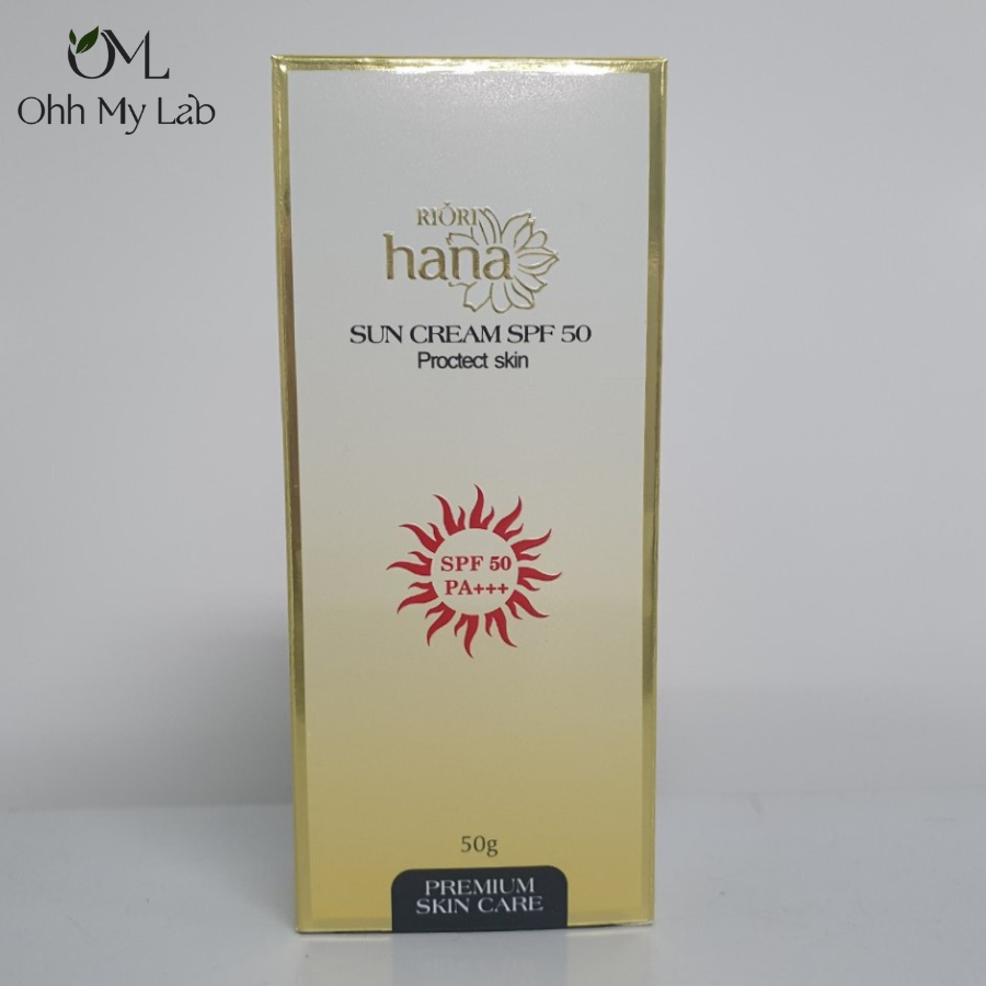 Kem Chống Nắng Nâng Tone Sun Cream RIORI HANA SPF 50 Chống Tia UV Dành Cho Mọi Loại Da 50g