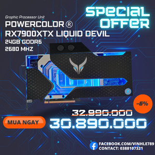 Card màn hình powercolor rx 7900xtx liquid devil