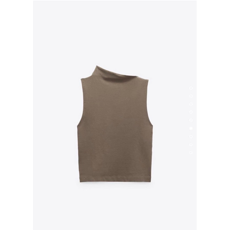 Áo ba lỗ lệch Zara màu nâu