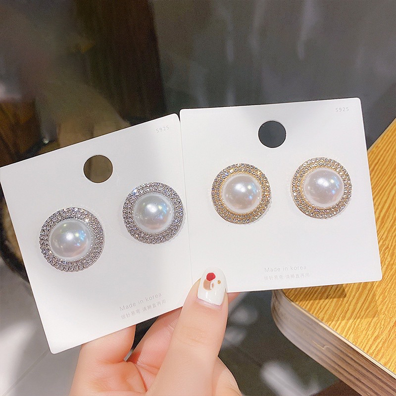 Hoa tai đá đính ngọc nhân tạo