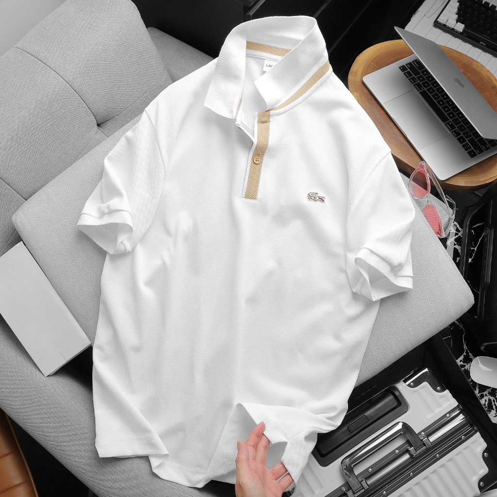 Áo polo nam cổ bẻ cotton đốm xuất dư không nhăn , form suông không ôm  - 3bros