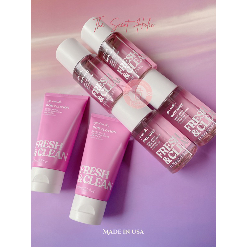 MINI MIST / LOTION - PINK / Victoria’s Secret Cool Bright Light Happy Fresh Clean Warm&Cozy