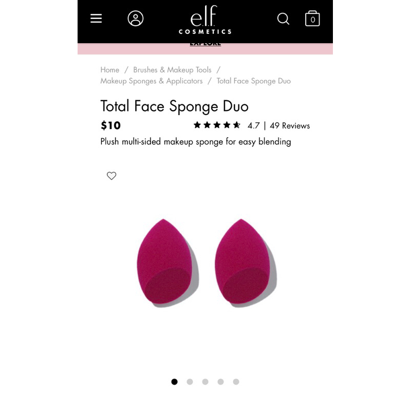 Set mút tán nền E.L.F Sponge Duo