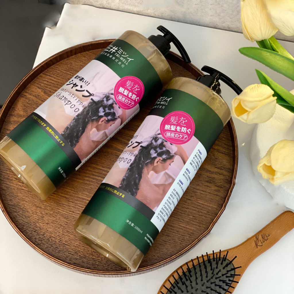 Dầu gội kích thích mọc tóc Anti-Stripping Shampoo giảm gãy rụng kiểm soát dầu loại bỏ gàu Nhật Bản 1000ml