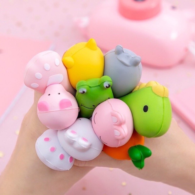 Bút gel Squishy mềm, xốp 0.5mm mực đen nhiều mẫu dễ thương