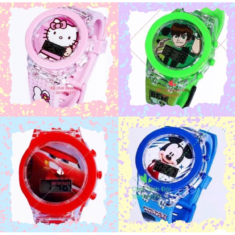 Đồng hồ có đèn - đồng hồ trẻ em điện tử