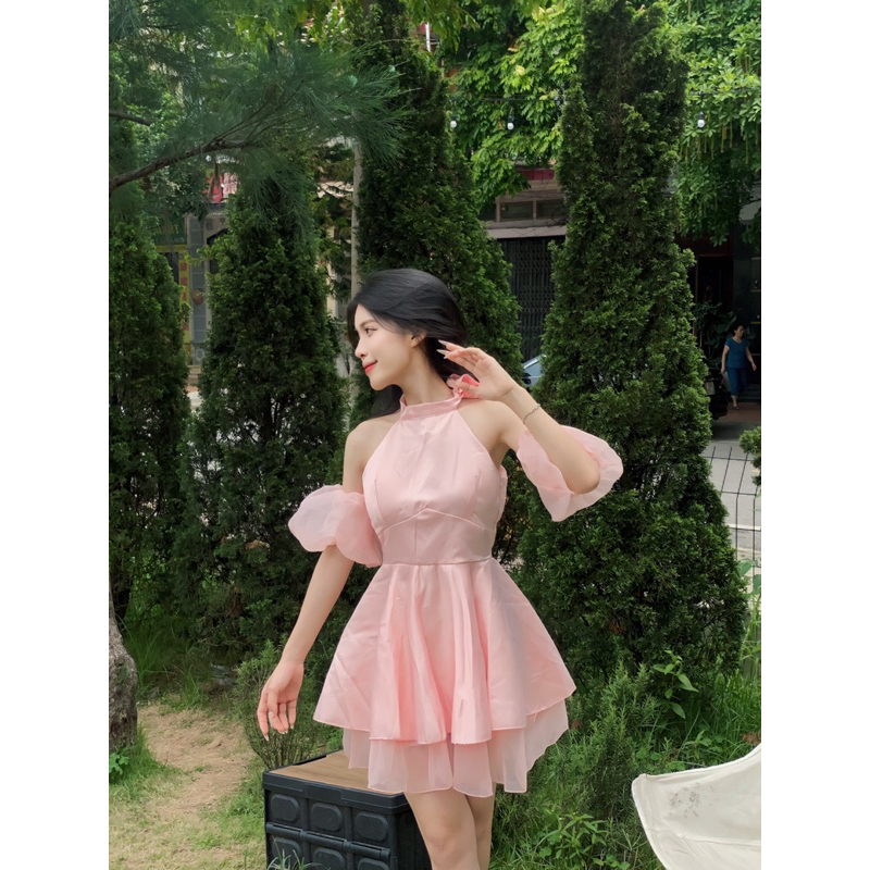 ĐẦM - VÁY TAFTA *VENUS TAY BỒNG TIỂU THƯ NƠ CỔ