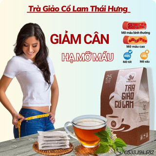 [CHÍNH HÃNG] Trà Giảm Cân Giảm Mỡ Máu Trà Giảo Cổ Lam Hộp 25 Túi Lọc 5gr/ túi