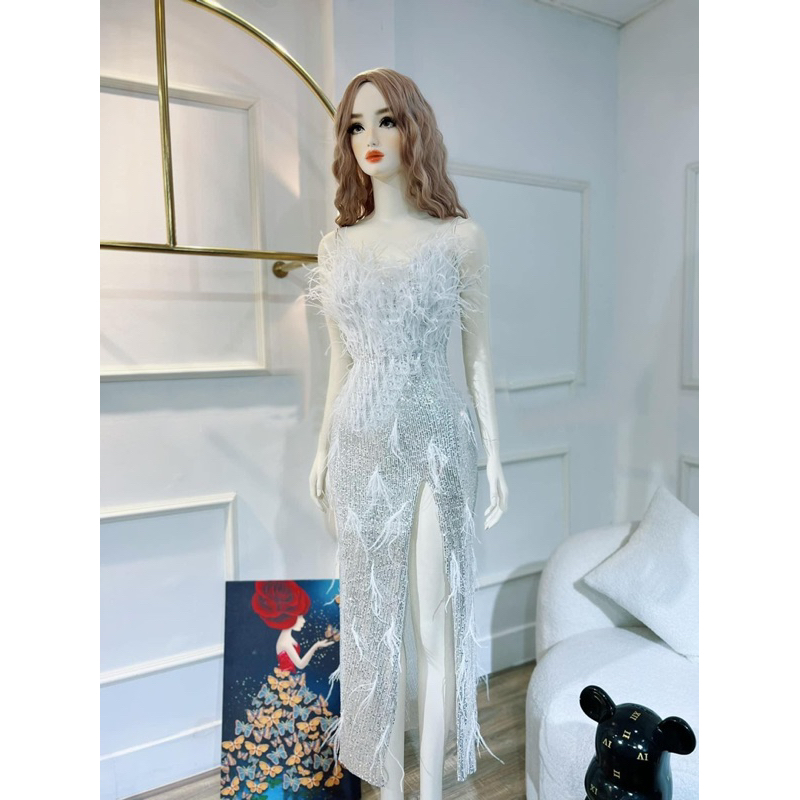 MS1560V ĐẦM BODY KIM SA LÔNG full size S/M/L/XL