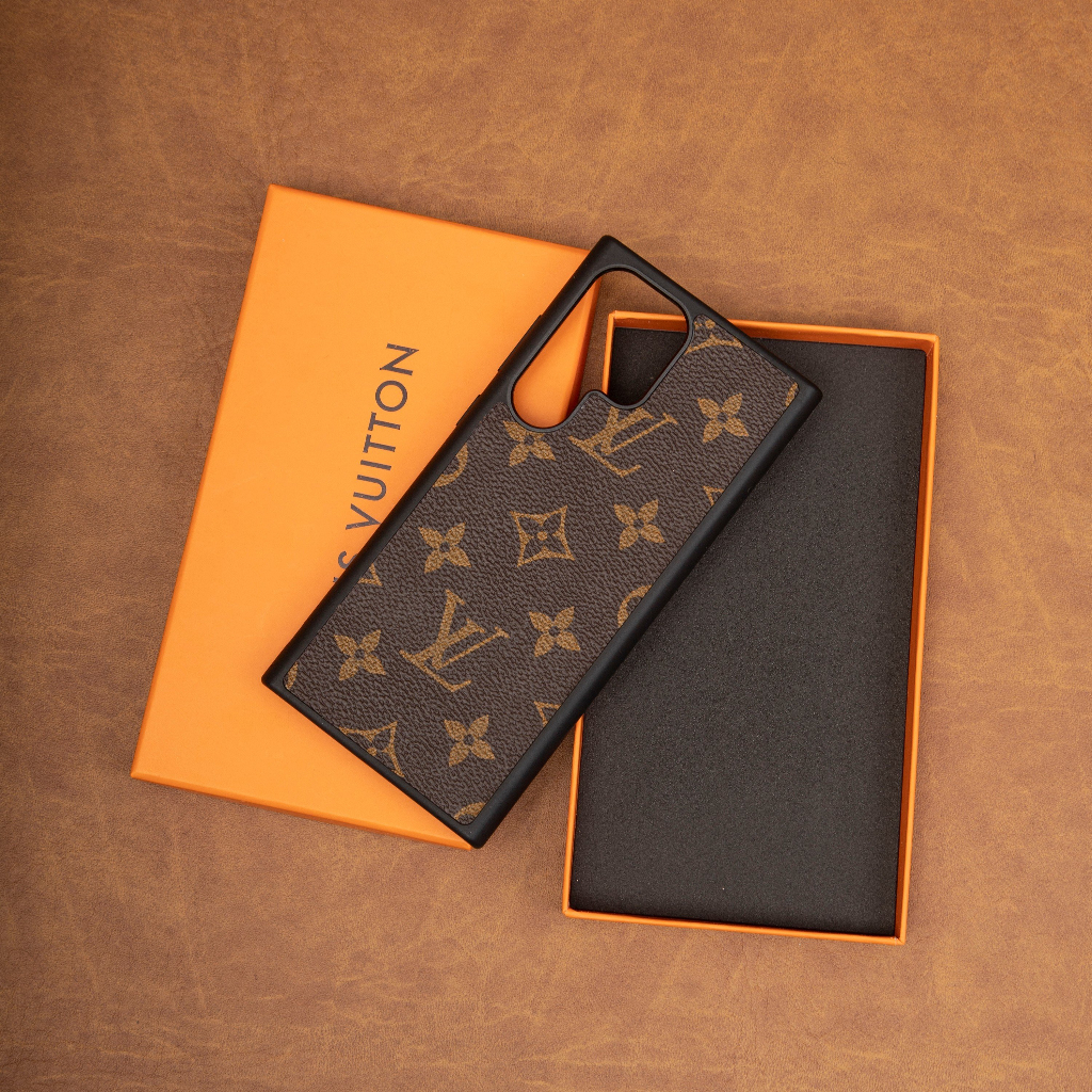 Ốp da L ..V cao cấp lót nhung Samsung S21ultra, S22ultra, S23ultra, note10plus,note20ultra