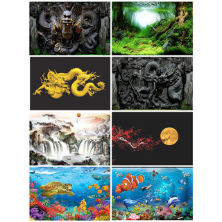 Tranh 3d dán decal dán hồ cá cảnh