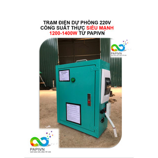 Trạm điện dự phòng 220v papivn sine chuẩn 4000w, liên tục lên tới 1800w, dùng cho du lịch, dự phòng mất điện