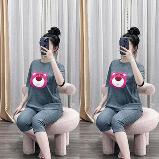 Sét bộ lửng bigsize Hằng Moon, Bộ Lửng Gấu Dâu xoắn lưng