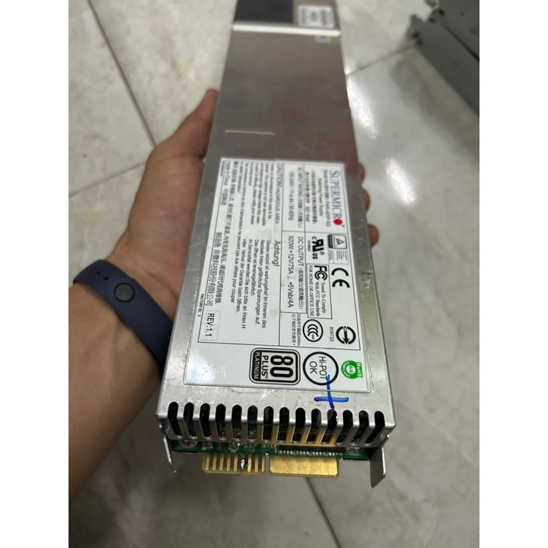 Nguồn server 920w 12v 75A, Supermicro PWS-920P-SQ 80plus đã kích