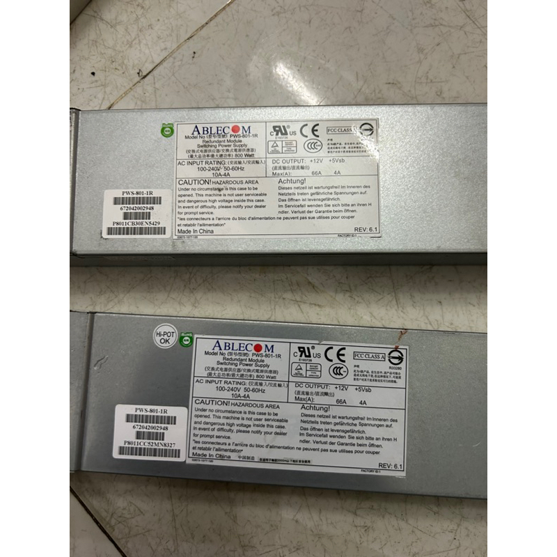 Nguồn máy chủ 800w 12v 66A ABlecom Pws-801-1R đã kích sẵn