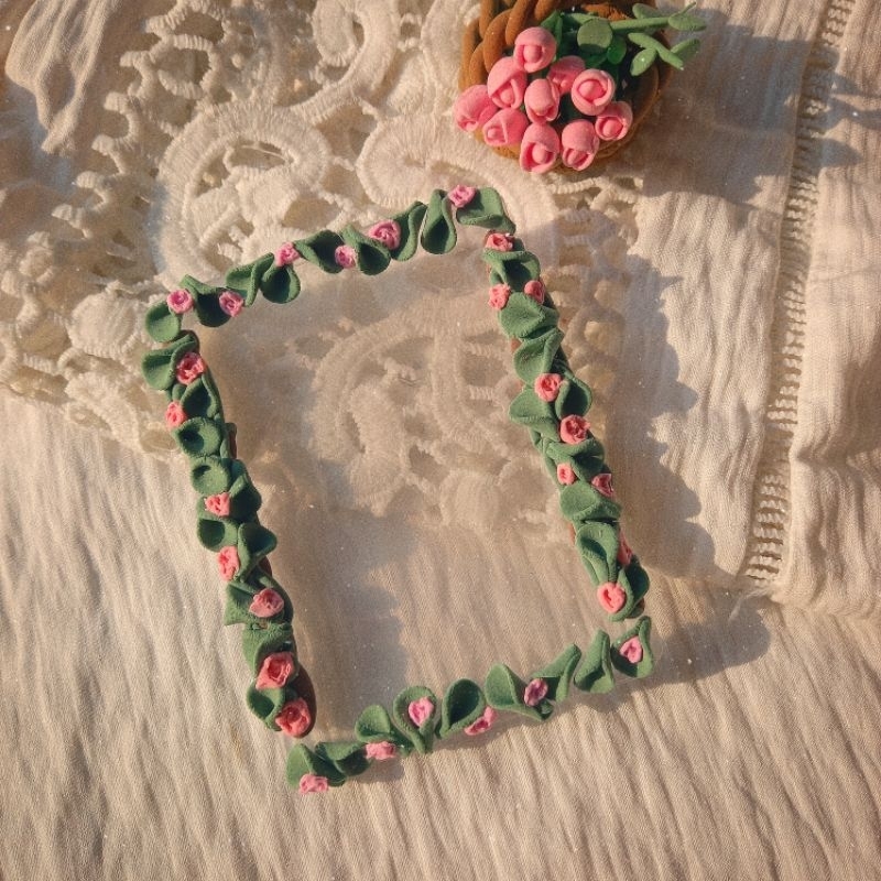 TOPLOADER DECOR ĐẤT SÉT RABBIT topdeco thỏ trắng hoa hồng đáng yêu