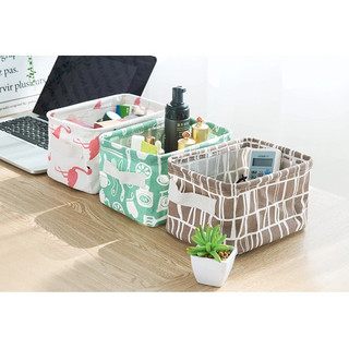 Giỏ vải vuông đựng đồ để bàn gọn bền đẹp