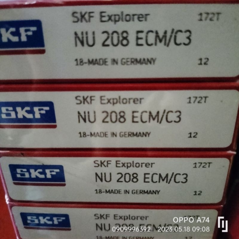 BẠC ĐẠN ĐŨA SKF - NU203 - NU204 - NU205 - NU206 - NU207 - NU208 - NU209 - NU210