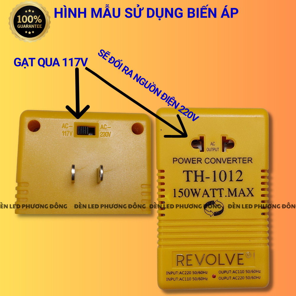 Bộ chuyển đổi nguồn 220V ra 110V và 110v sang 220V - 80W - 100W - 150W biến thế biến áp chuyển điện