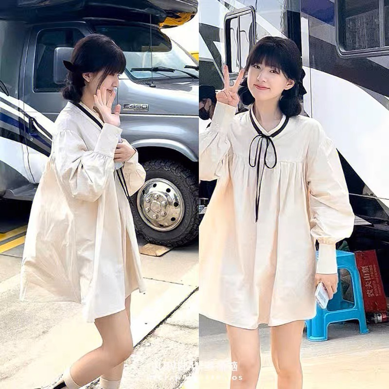 Váy Baby Doll Tay Bồng Coolline Tang Trĩ Chất Cotton Mềm Mại