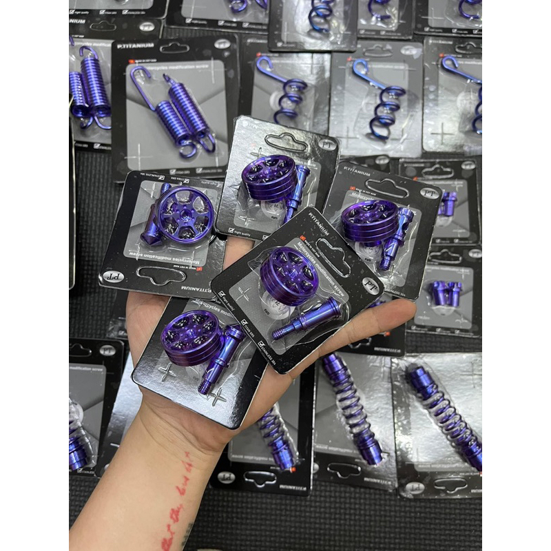PTITANIUM núm tăng chỉnh càng thắng titan gr5 gắn các loại xe thắng đùm