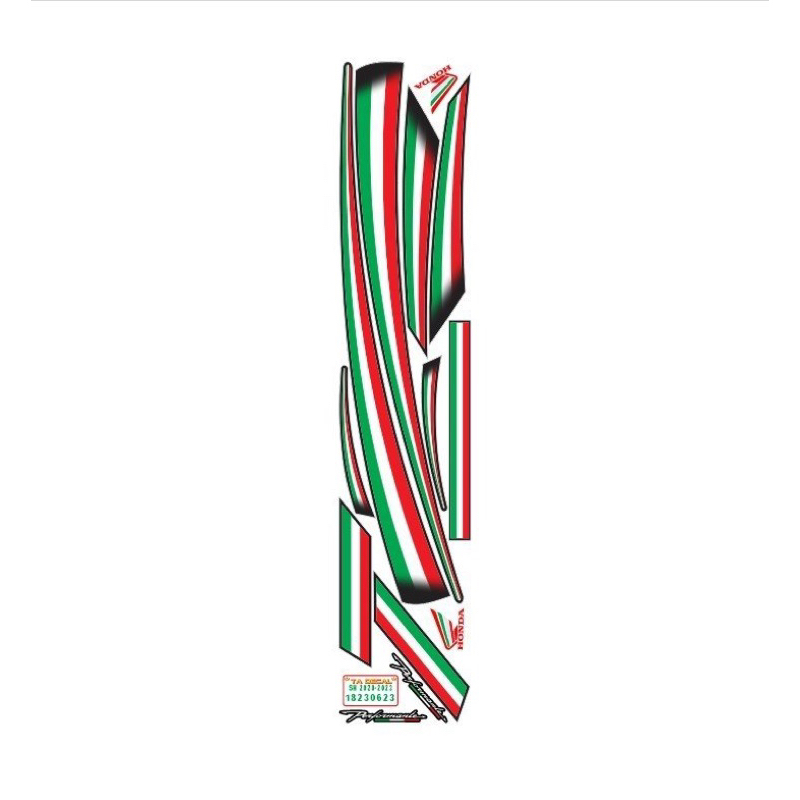 [Nhiều mẫu màu]Tem xe SH 2020-2023 sọc dài cờ italia,Phap,Đức…tem 4 lớp loại xịn