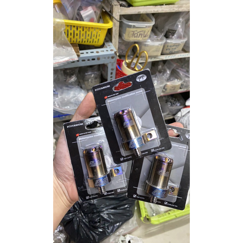 Ptitanium bình dầu titan gr5 mẫu nhỏ gắn các loại xe