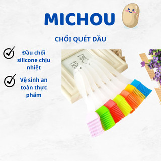 Chổi quét dầu ăn silicon đúc chịu nhiệt dùng để phết dầu, quét đồ nướng, mặt bánh